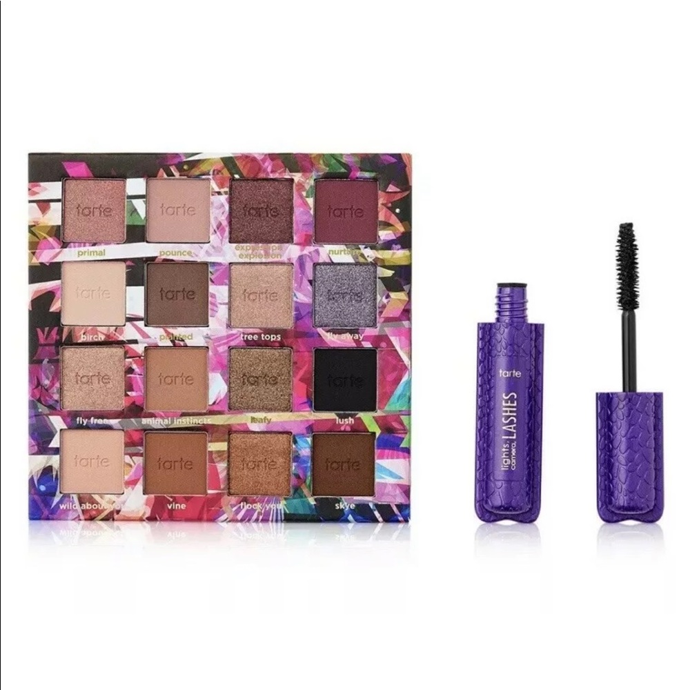 TARTE Glamazon Colors Eyeshadow Palette Mascara Set NIB $50